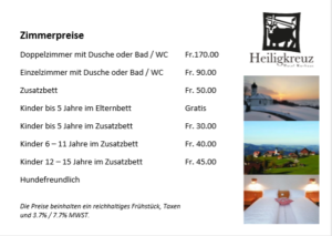 Zimmerpreis Kurhaus Heiligkreuz